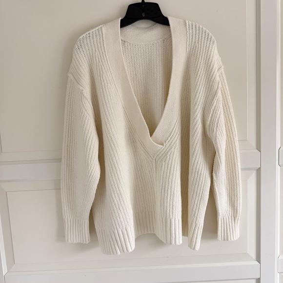 New! Free People We The Free White Still A Fan Pullover Sweater 23028 - Picture 5 of 11